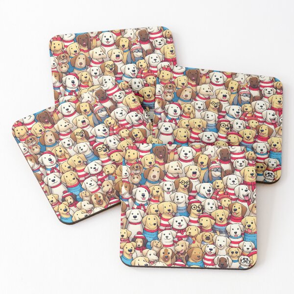 Item preview, Striped Harmony Canine Companions in Coordinated Attire Delight designed and sold by ArtComixHaven.