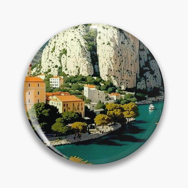 Item preview, Omis Croatia Vintage Travel and Tourism Advertising Print designed and sold by posterbobs.