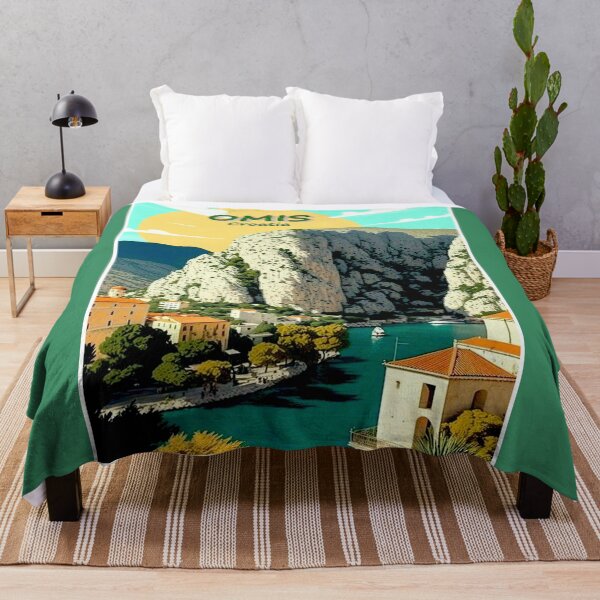 Item preview, Omis Croatia Vintage Travel and Tourism Advertising Print designed and sold by posterbobs.