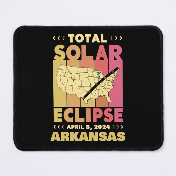 Item preview, Arkansas Total Solar Eclipse with MAP - in Sun Hues 2024 April 8 designed and sold by EmeraldeaArt.