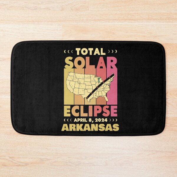 Item preview, Arkansas Total Solar Eclipse with MAP - in Sun Hues 2024 April 8 designed and sold by EmeraldeaArt.