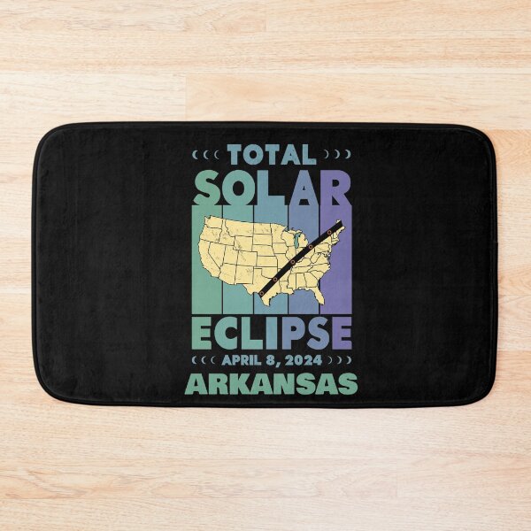 Item preview, Arkansas Total Solar Eclipse with MAP - in Green and Blue Hues 2024 April 8 designed and sold by EmeraldeaArt.