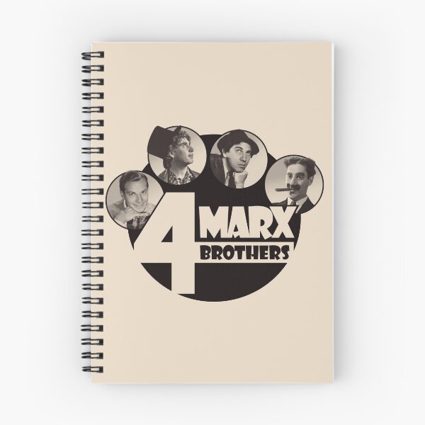 Item preview, The 4 Marx Brothers at Paramount monotone version designed and sold by SpruceTavern.