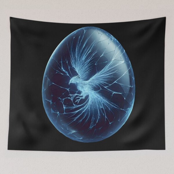 Item preview, Celestial Sapphire: Phoenix Egg designed and sold by AI-Only Creations.