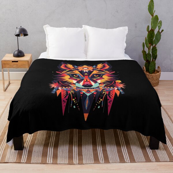 Item preview, Geometric Shamanic Wolf designed and sold by Psyberspace.
