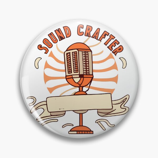 Item preview, Vintage Microphone with Sound Waves - Sound Crafter designed and sold by NiftyWrx.