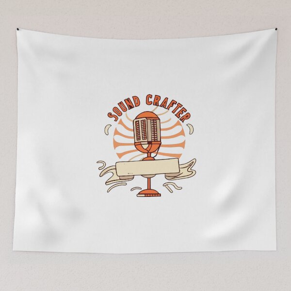 Item preview, Vintage Microphone with Sound Waves - Sound Crafter designed and sold by NiftyWrx.