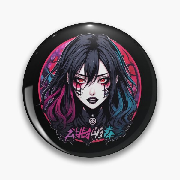Item preview, Retro Cyber Goth Girl, Dark, 90s Anime designed and sold by Burn-Ego.