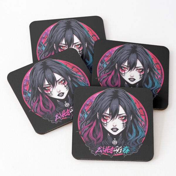 Item preview, Retro Cyber Goth Girl, Dark, 90s Anime designed and sold by Burn-Ego.