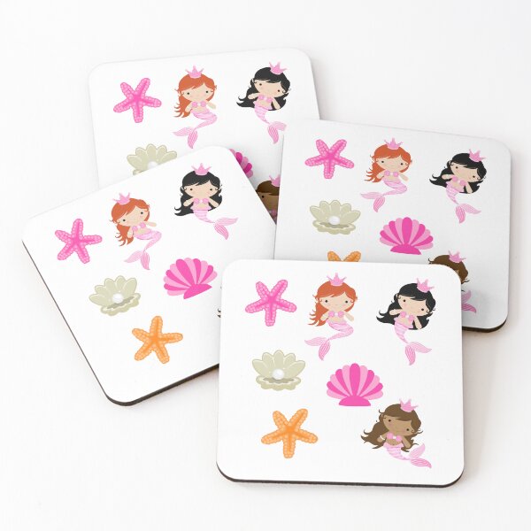 Item preview, Collection of mermaid and seabed stickers designed and sold by lmartes.