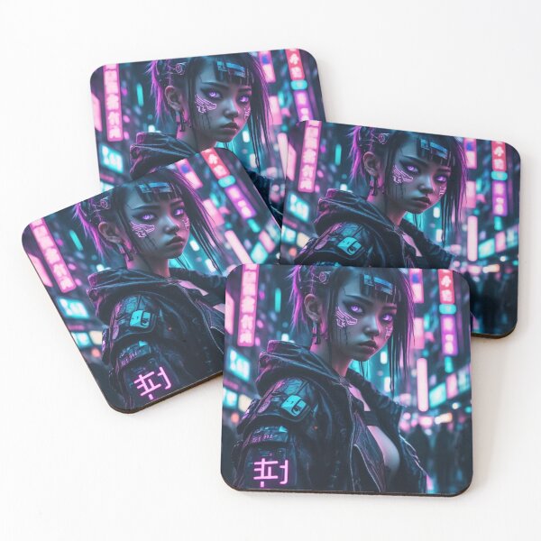 Item preview, Cyber Punk Street Girl, Portrait, Poster Art designed and sold by Burn-Ego.