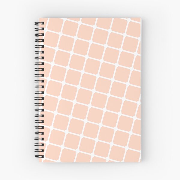 Item preview, White Line Connected Squares Replicating Peach Borderless Blueprint designed and sold by Alchemy-A-La-G.