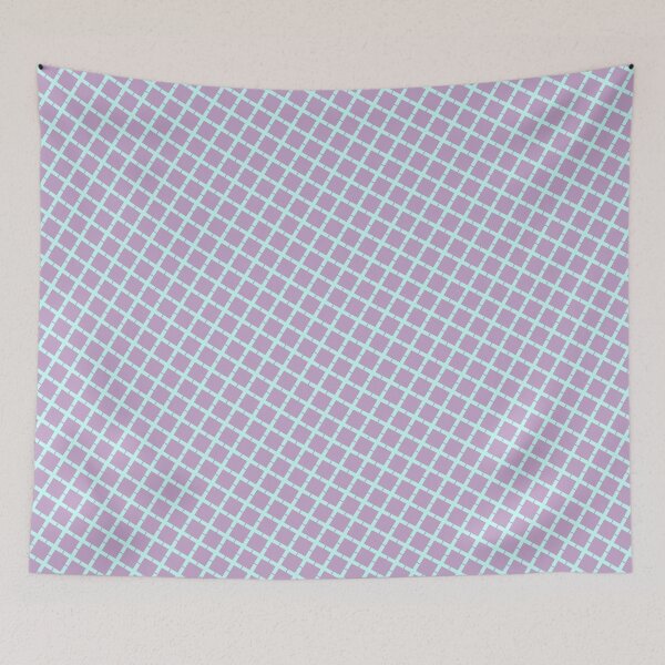 Item preview, Purple Squares Replicating Blue Cross Section Borderless Blueprint designed and sold by Alchemy-A-La-G.