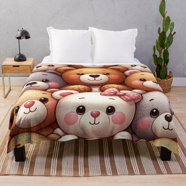 Item preview, Teddy Bear Tapestry: Whimsical Warmth in Plush Art designed and sold by ArtComixHaven.