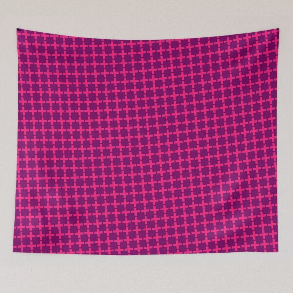 Item preview, Purple Squares Replicating Pink Cross Section Borderless Blueprint designed and sold by Alchemy-A-La-G.