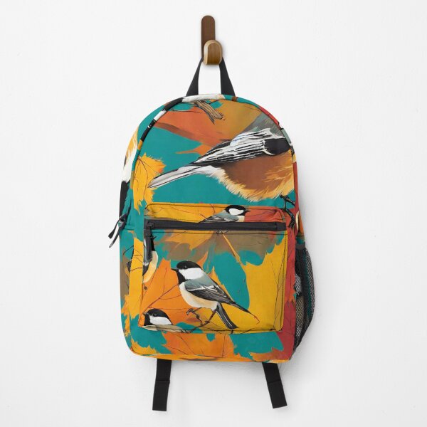Item preview, Chickadees in Autumn Day designed and sold by Modern-Tropical.