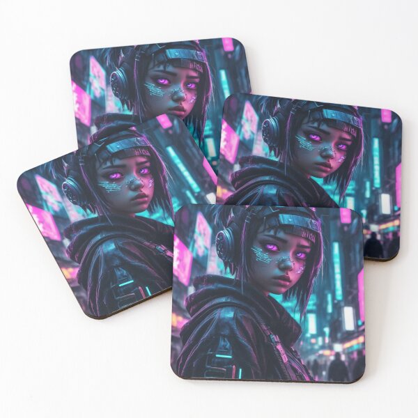 Item preview, Kawaii Cyber Street Girl, Portrait, Poster Art designed and sold by Burn-Ego.