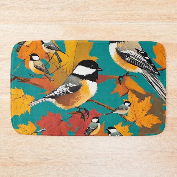 Item preview, Chickadees in Autumn Day designed and sold by Modern-Tropical.