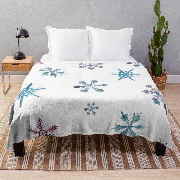 Item preview, aesthetic watercolor snowflakes pattern designed and sold by Doooriginals.