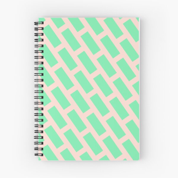 Item preview, Peach & Green Brick Wall Repeat Rectangle Borderless Blueprint designed and sold by Alchemy-A-La-G.
