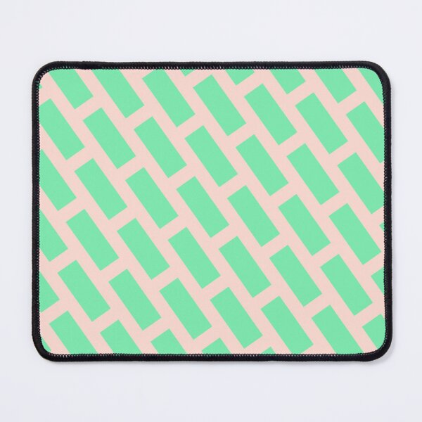 Item preview, Peach & Green Brick Wall Repeat Rectangle Borderless Blueprint designed and sold by Alchemy-A-La-G.