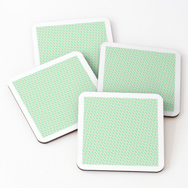 Item preview, Peach & Green Brick Wall Repeat Rectangle Borderless Blueprint designed and sold by Alchemy-A-La-G.