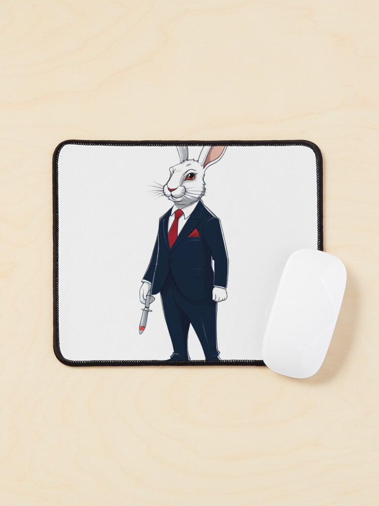 Thumbnail 1 of 5, Mouse Pad, Gangster Rabbit designed and sold by omerfdln34.