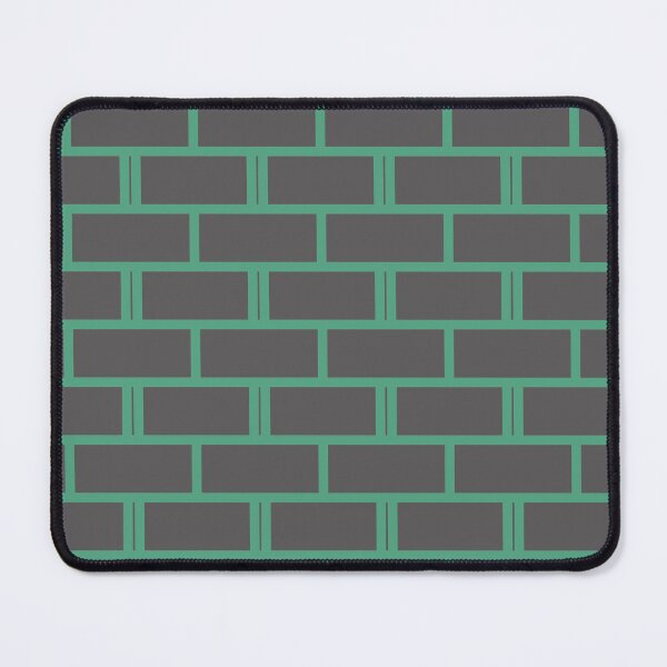Item preview, Green & Grey Brick Wall Repeat Rectangle Borderless Blueprint designed and sold by Alchemy-A-La-G.