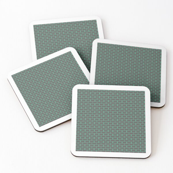 Item preview, Green & Grey Brick Wall Repeat Rectangle Borderless Blueprint designed and sold by Alchemy-A-La-G.