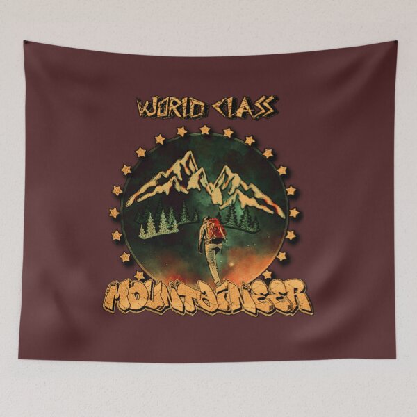 Item preview, World Class Mountaineer. Colorful Mountaineering Design designed and sold by Pretty-Bird.