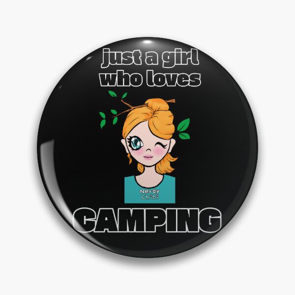 Item preview, Just a girl who loves camping: blonde cutie  designed and sold by NerdyChibi.