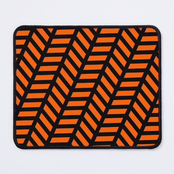 Item preview, Black & Orange Herringbone Chevron Arrow Grid Borderless Blueprint designed and sold by Alchemy-A-La-G.