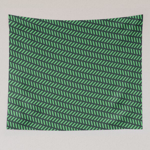 Item preview, Blue & Green Herringbone Chevron Arrow Grid Borderless Blueprint designed and sold by Alchemy-A-La-G.