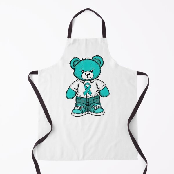 Item preview, Teal Teddy Bear Wearing Trigeminal Awareness Ribbon Shirt designed and sold by aprilsims.