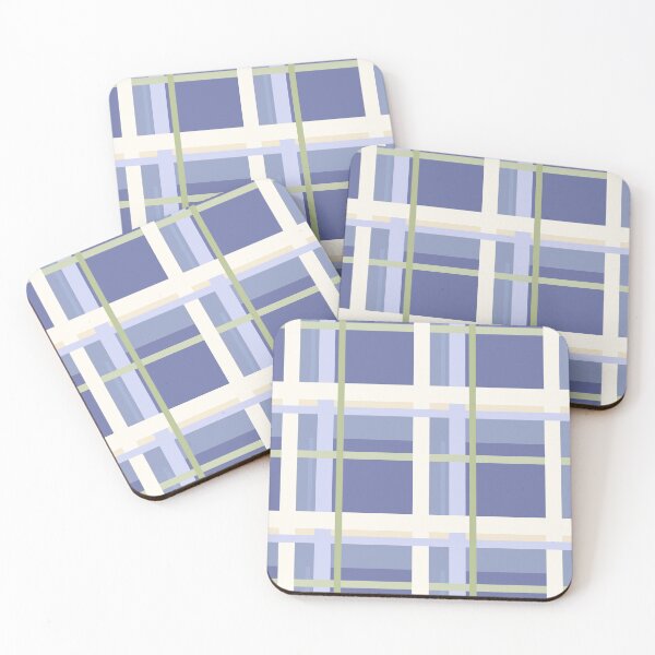 Item preview, Geometric BLUE Plaid designed and sold by Ldydesign.