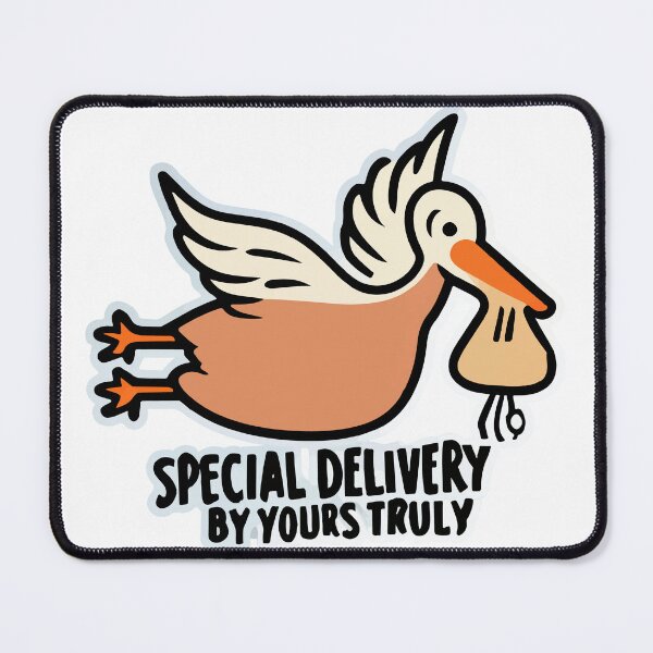 Item preview, Stylized Stork Special Delivery - Cute Babysitter Theme designed and sold by NiftyWrx.