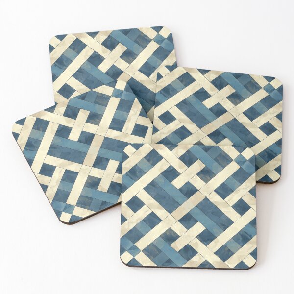 Item preview, blue white woven pattern design designed and sold by BartHugoKnight.