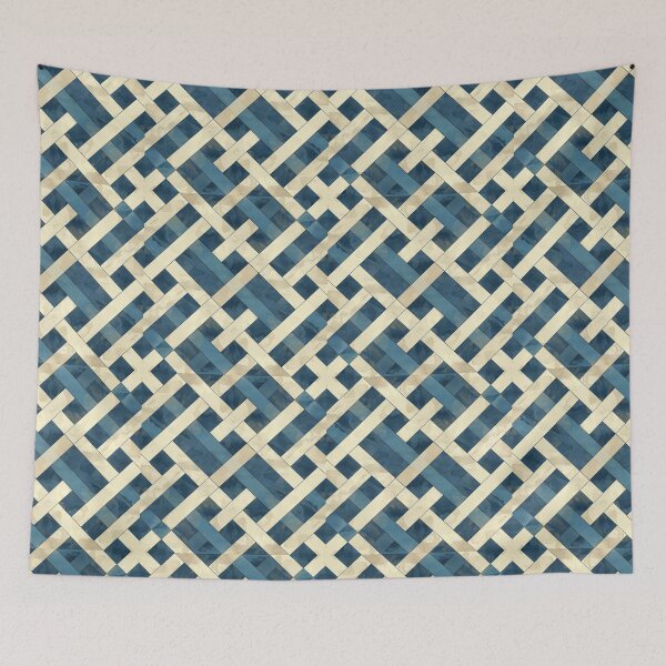 Item preview, blue white woven pattern design designed and sold by BartHugoKnight.