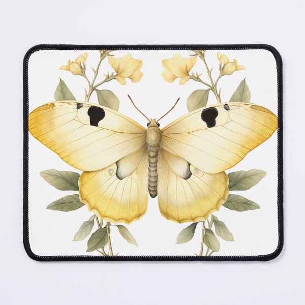 Item preview, Yellow Butterfly Wattle Branch Watercolor designed and sold by FernLiz.