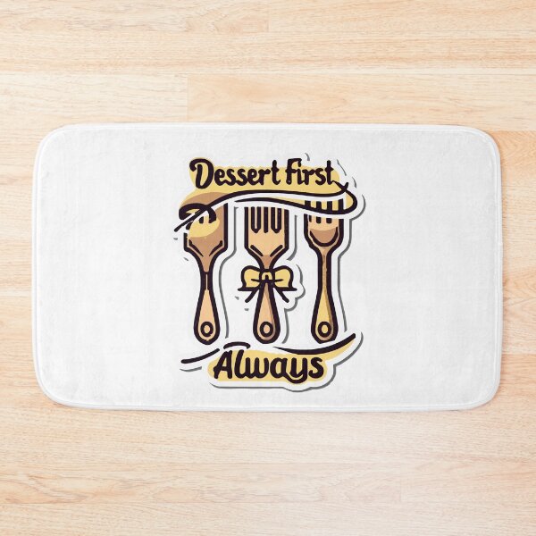 Item preview, Elegant Pastry Forks with 'Dessert First, Always' Quote designed and sold by NiftyWrx.
