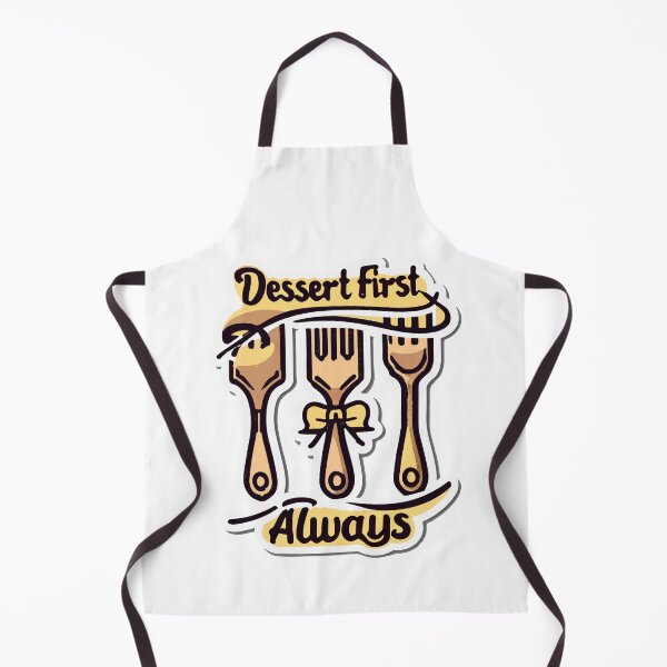 Item preview, Elegant Pastry Forks with 'Dessert First, Always' Quote designed and sold by NiftyWrx.