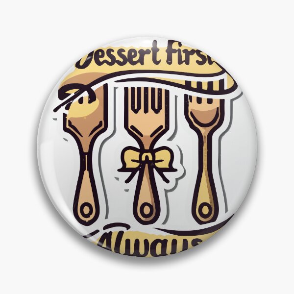 Item preview, Elegant Pastry Forks with 'Dessert First, Always' Quote designed and sold by NiftyWrx.