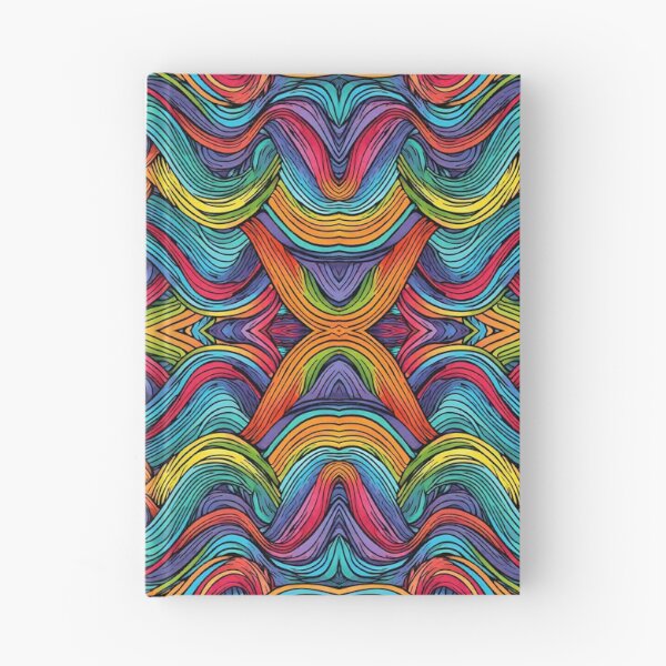 Item preview, Rainbow Waves Pattern designed and sold by letsgetinspired.