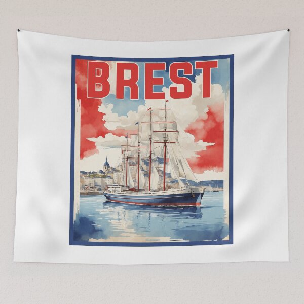 Item preview, Brest France Vintage Travel Tourism  designed and sold by TravelersGems.