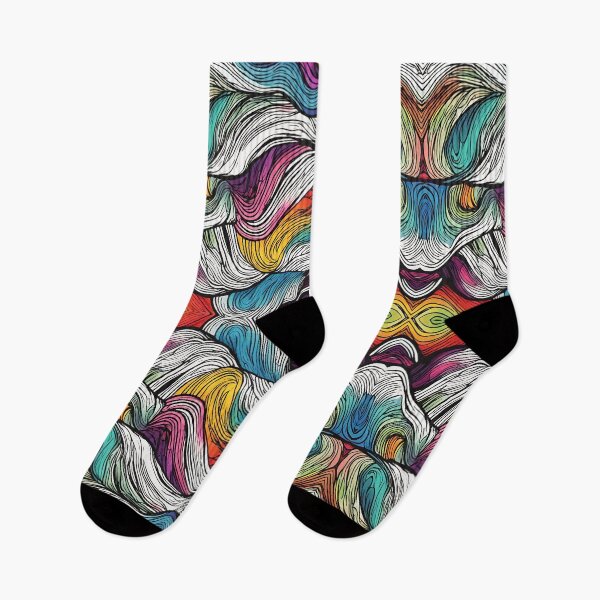 Item preview, Rainbow Waves Pattern designed and sold by letsgetinspired.