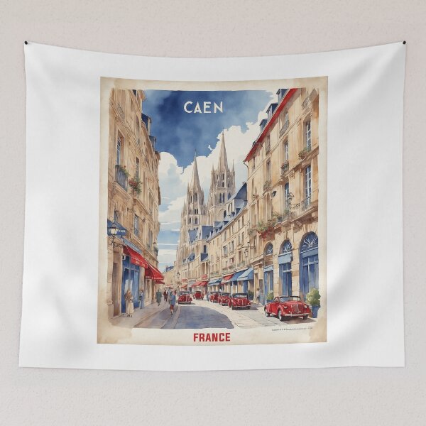 Item preview, Caen France Vintage Travel Tourism  designed and sold by TravelersGems.