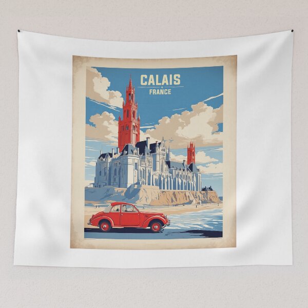Item preview, Calais France Vintage Travel Tourism  designed and sold by TravelersGems.
