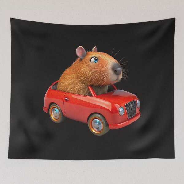 Item preview, Capybara In Car designed and sold by elynne9.