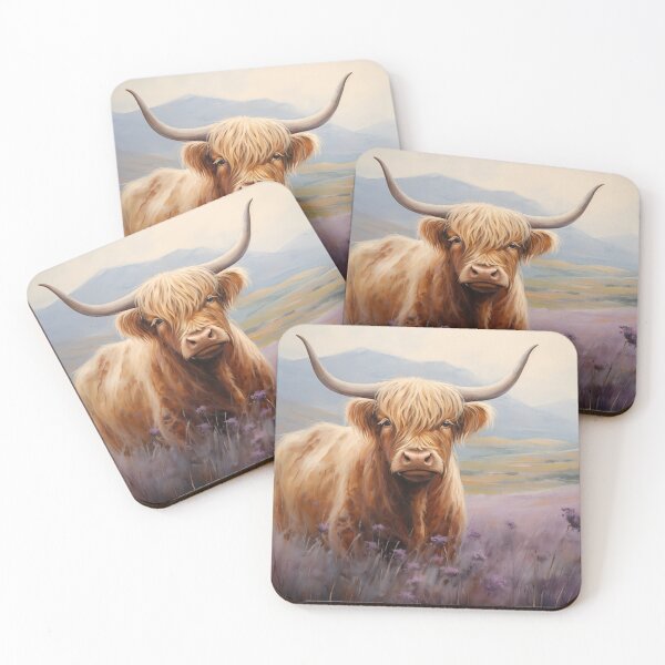 Item preview, Scottish Highland Cow in Heather designed and sold by CampfireCove.