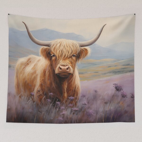 Item preview, Scottish Highland Cow in Heather designed and sold by CampfireCove.